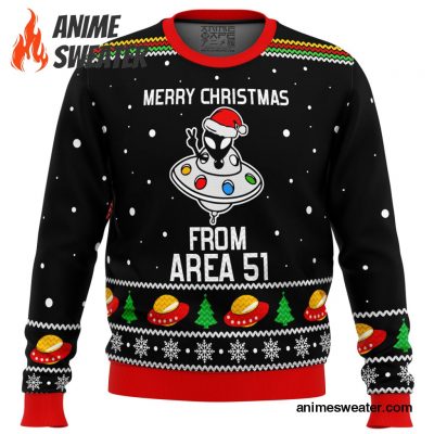 Area 51 Aliens Ugly Christmas Sweater