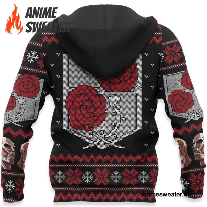 Attack On Titan Ugly Christmas Sweater Garrison  Xmas Gift Custom Clothes