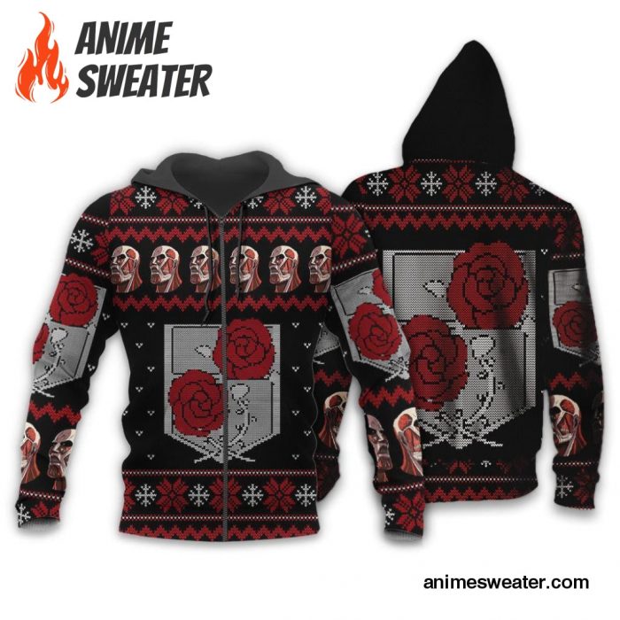 Attack On Titan Ugly Christmas Sweater Garrison  Xmas Gift Custom Clothes