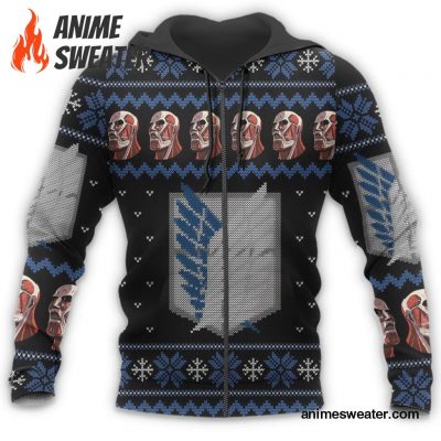 Attack On Titan Shirt Scout Ugly Christmas Sweater Jacket Costume