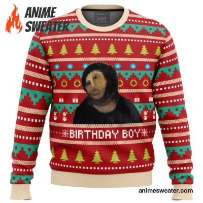 Birthday Boy Potato Jesus Ugly Christmas Sweater