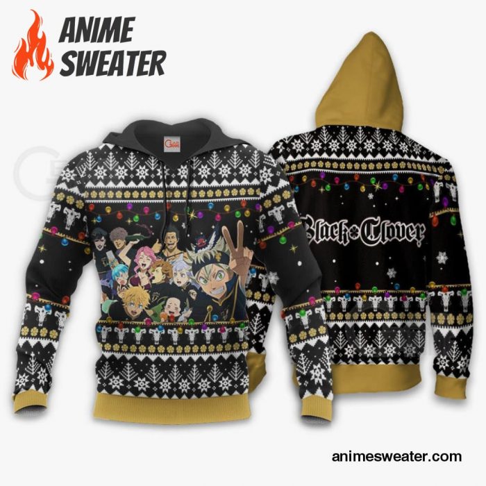 Black Bull Ugly Christmas Sweater Black Clover Anime Xmas Gift VA11