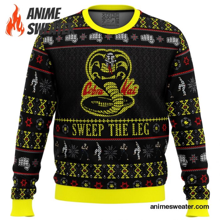 Cobra Kai Sweep The Leg Karate Kid Ugly Christmas Sweater