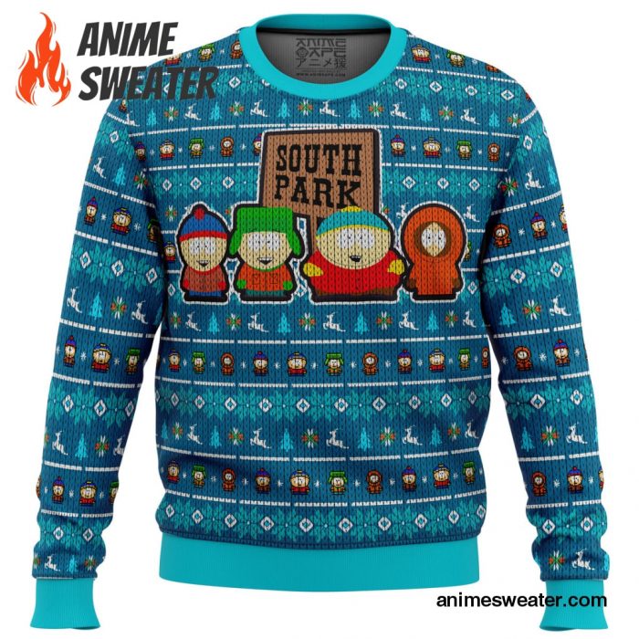 Crazy Main Characters South Park Ugly Christmas Sweater