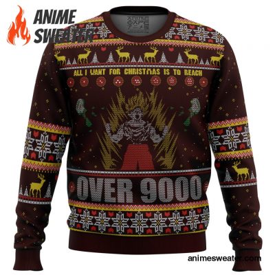 DBZ Goku Over 9000 Dragon Ball Z Ugly Christmas Sweater