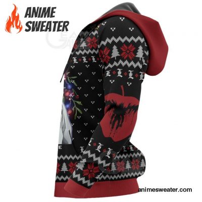 L Lawliet Ugly Christmas Sweater Death Note Anime Xmas Gift VA11