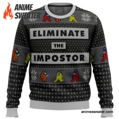 Eliminate the Impostor Among Us Ugly Christmas Sweater