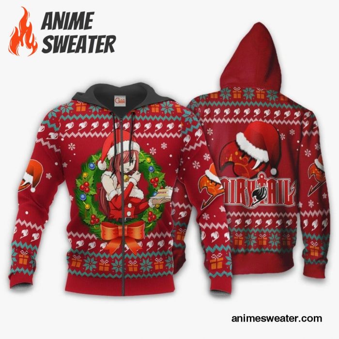 Fairy Tail Erza Scarlet Ugly Christmas Sweater Anime Xmas VA11