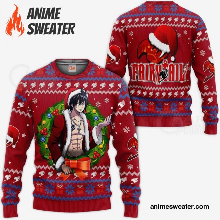 Fairy Tail Gray Fullbuster Ugly Christmas Sweater Anime Xmas VA11