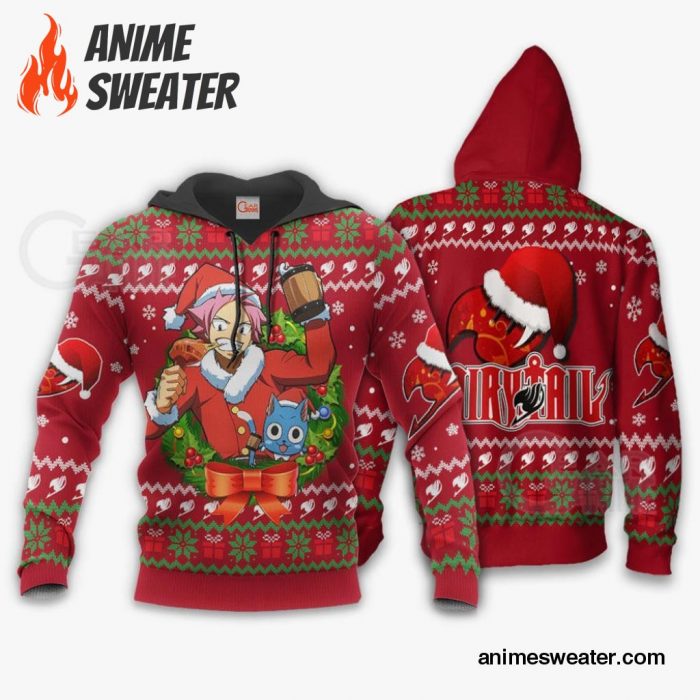 Fairy Tail Natsu Dragneel Ugly Christmas Sweater Anime Xmas VA11