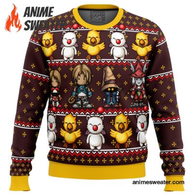 Final Fantasy Classic 8bit Ugly Christmas Sweater