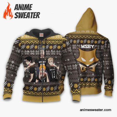 MSBY Black Jackals Ugly Christmas Sweater Haikyuu Anime Xmas Gift VA10