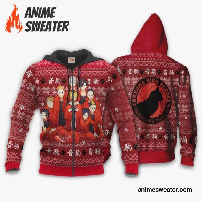 Nekoma High Ugly Christmas Sweater Haikyuu Anime Xmas Shirt VA10