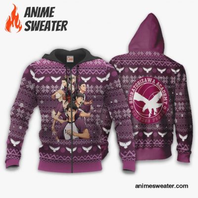 Shiratorizawa Academy Ugly Christmas Sweater Haikyuu Anime Xmas VA10