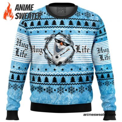 Hug Life Olaf Frozen Ugly Christmas Sweater