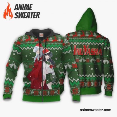 Inuyasha & Kagome Ugly Christmas Sweater Inuyasha Anime Xmas Gift VA11