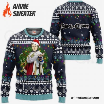 Julius Novachrono Ugly Christmas Sweater Black Clover Anime Gift VA11