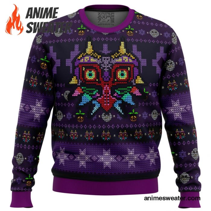 Majoras Mask Seamless Pattern Legend of Zelda Ugly Christmas Sweater