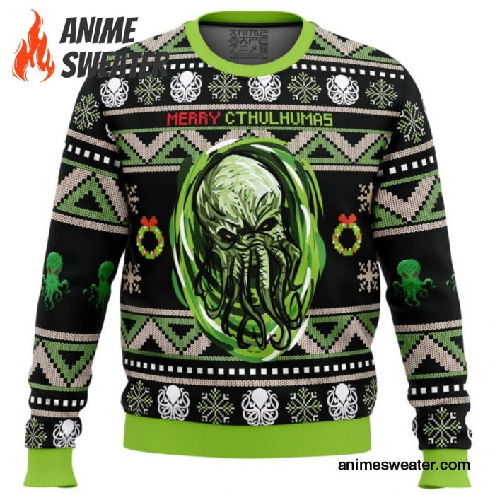 Merry Cthulhumas Cthulhu Ugly Christmas Sweater