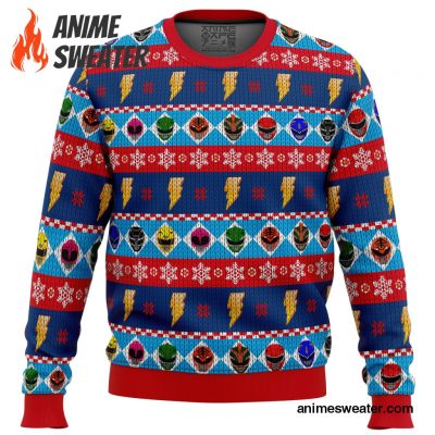 Mighty Helmets Power Rangers Ugly Christmas Sweater