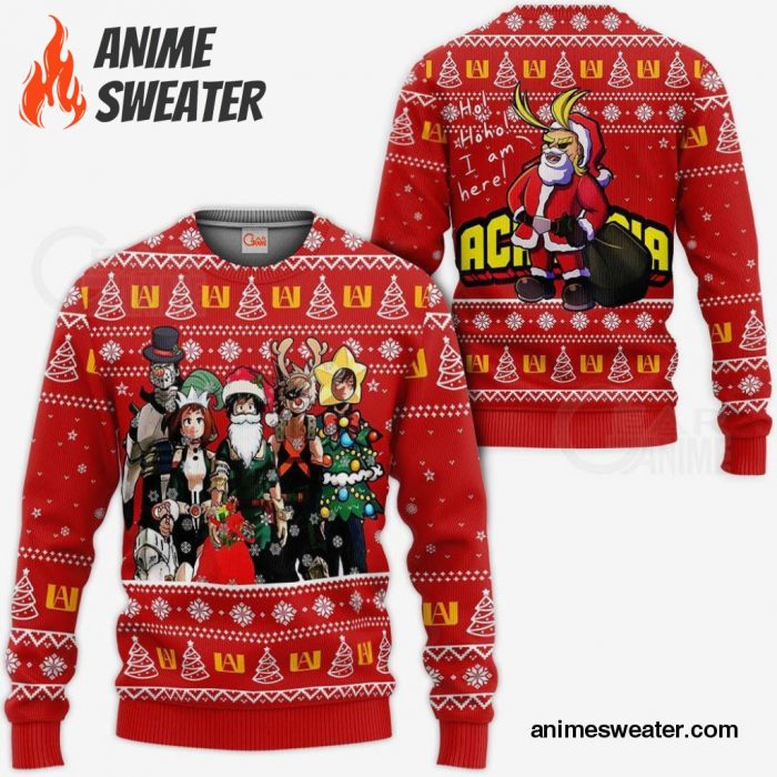 My Hero Academia Ugly Christmas Sweater Santa Anime Xmas Gift VA09