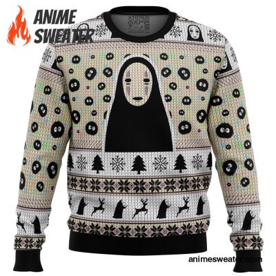 No Face and Soot Sprites Spirited Away Studio Ghibli Ugly Christmas Sweater