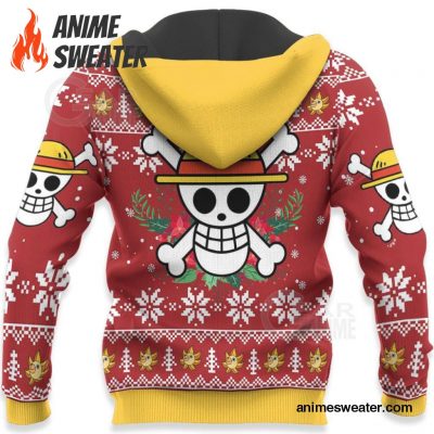 Luffy Ugly Christmas Sweater One Piece Anime Xmas Shirt VA10