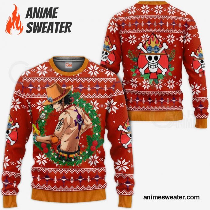 Portgas Ace Ugly Christmas Sweater One Piece Anime Xmas Gift VA10