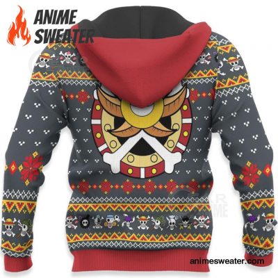 One Piece Ugly Christmas Sweater Straw Hat Priate Xmas Gift VA10