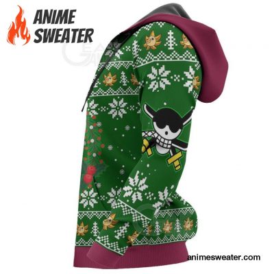 Zoro Ugly Christmas Sweater One Piece Anime Xmas Gift VA10