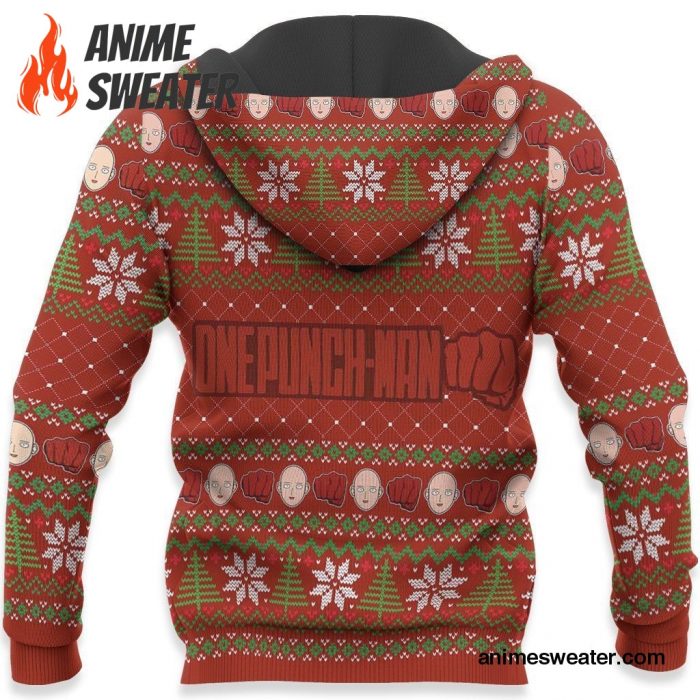 Saitama Oppai Ugly Christmas Sweater One Punch Man Anime Xmas Gift