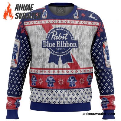 Pabst Blue Ribbon Ugly Christmas Sweater