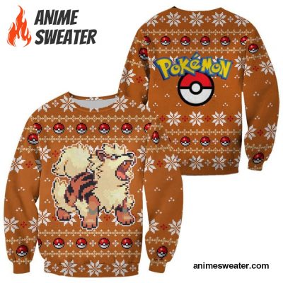 Pokemon Ugly Christmas Sweater Custom Arcanine Xmas Gift