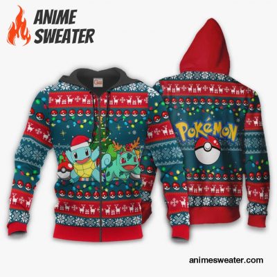 Bulbasaur and Squirtle Ugly Christmas Sweater Pokemon Xmas Gift VA11