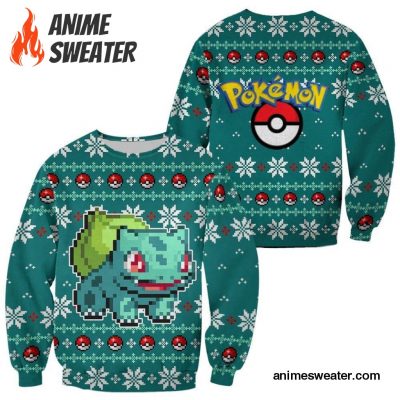 Pokemon Bulbasaur Ugly Christmas Sweater Custom Xmas Gift