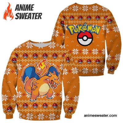 Pokemon Charizard Ugly Christmas Sweater Custom  Xmas Gift