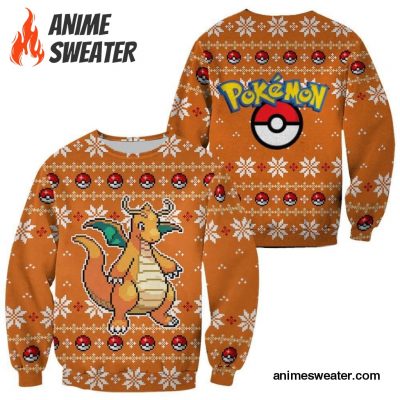 Pokemon Dragonite Ugly Christmas Sweater Custom Xmas Gift