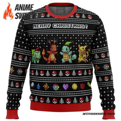 Pokemon Kanto Starters Ugly Christmas Sweater