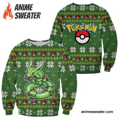 Pokemon Rayquaza Ugly Christmas Sweater Custom Xmas Gift