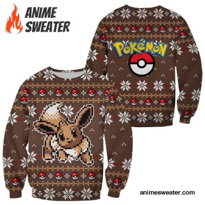 Pokemon Ugly Christmas Sweater Custom Eevee Xmas Gift