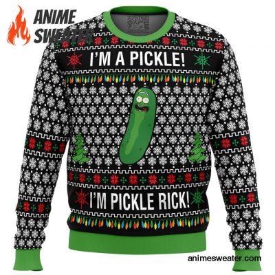 Rick and Morty Pickle Rick Ugly Christmas Sweater