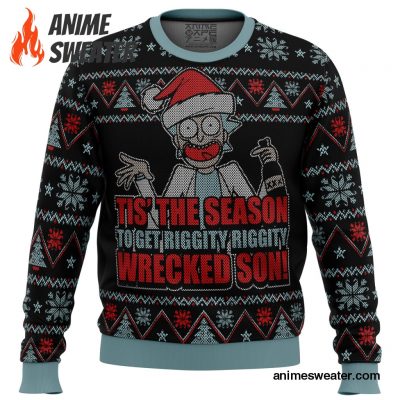 Rick and Morty Tis The Season Ugly Christmas Sweater