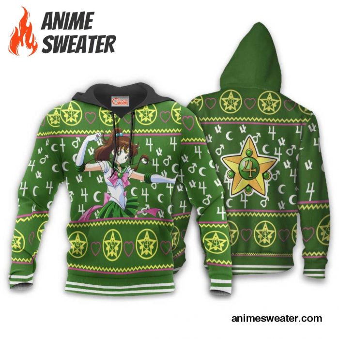 Sailor Jupiter Ugly Christmas Sweater Sailor Moon Anime Xmas Gifts Idea