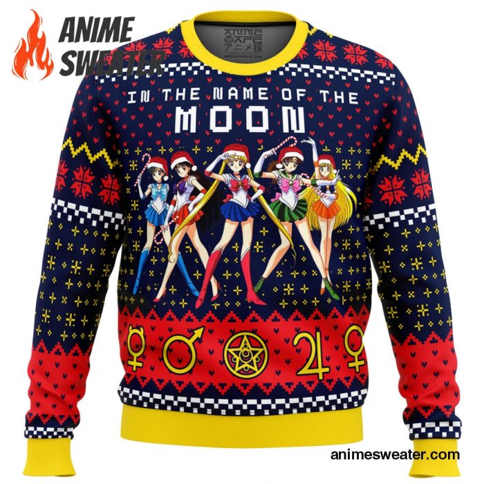 Sailor Moon In the Name of the Moon Ugly Christmas Sweater