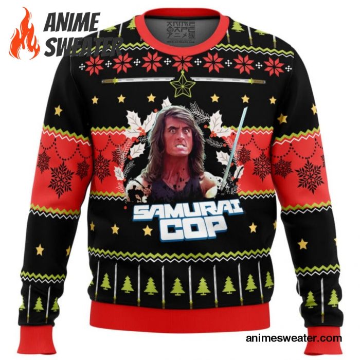 Samurai Cop Ugly Christmas Sweater