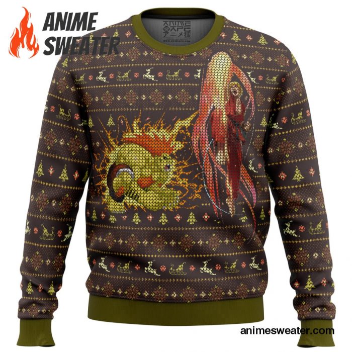 Street Fighter Ken Vs. Blanka Ugly Christmas Sweater