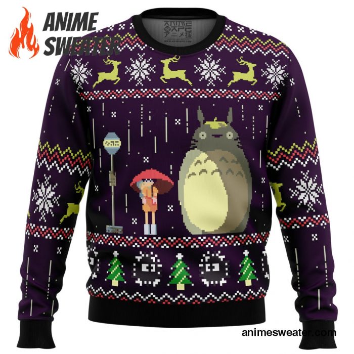 Studio Ghibli Totoro Rain Miyazaki Ugly Christmas Sweater