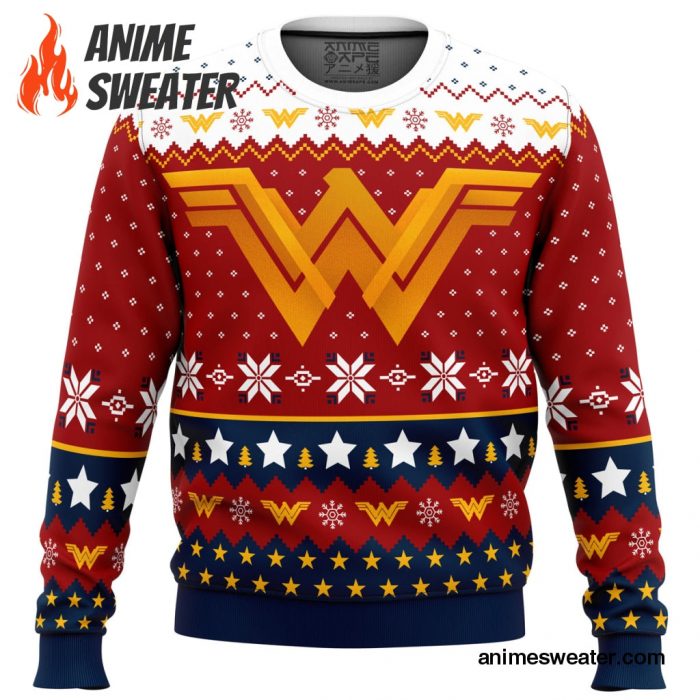 Super Heroes Wonder Woman Christmas Ugly Christmas Sweater