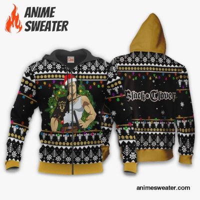 Yami Sukehiro Ugly Christmas Sweater Black Clover Anime Xmas Gift VA11