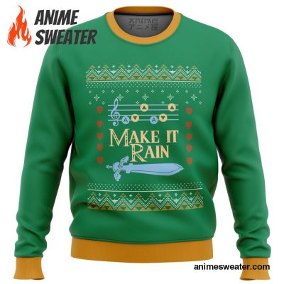 Zelda Make it Rain Ugly Christmas Sweater